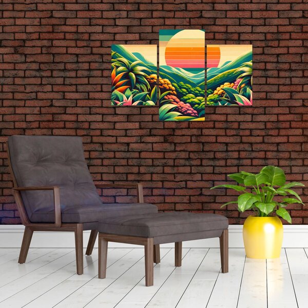 Slika - Šareni zalazak sunca (90x60 cm)