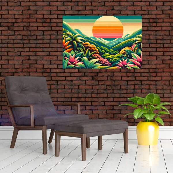 Slika - Šareni zalazak sunca (90x60 cm)