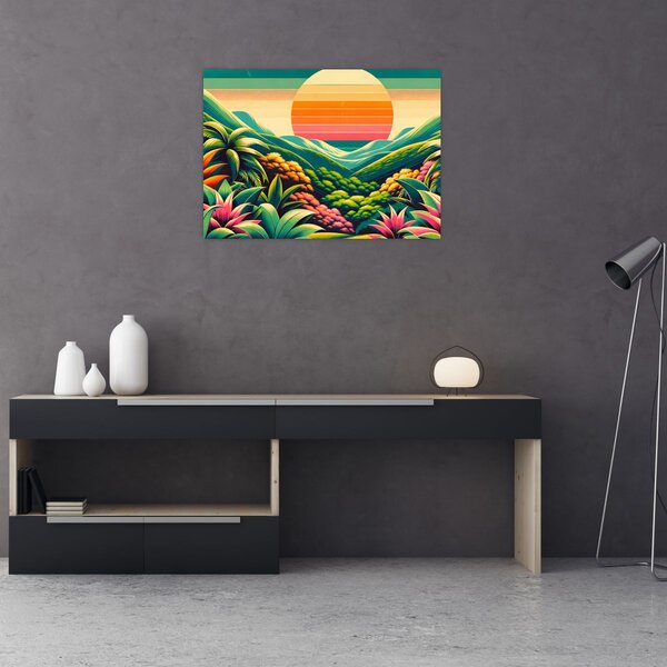 Slika - Šareni zalazak sunca (70x50 cm)