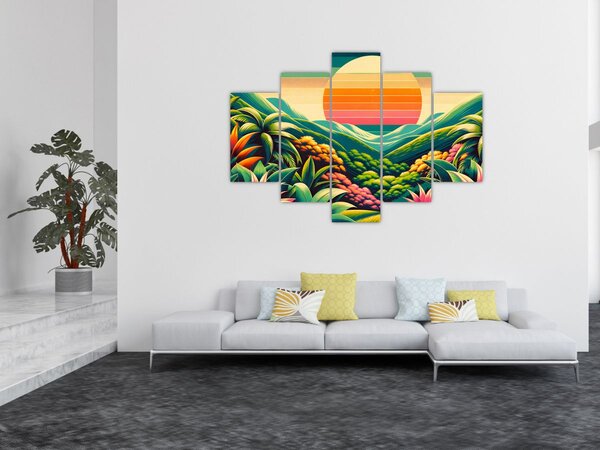 Slika - Šareni zalazak sunca (150x105 cm)