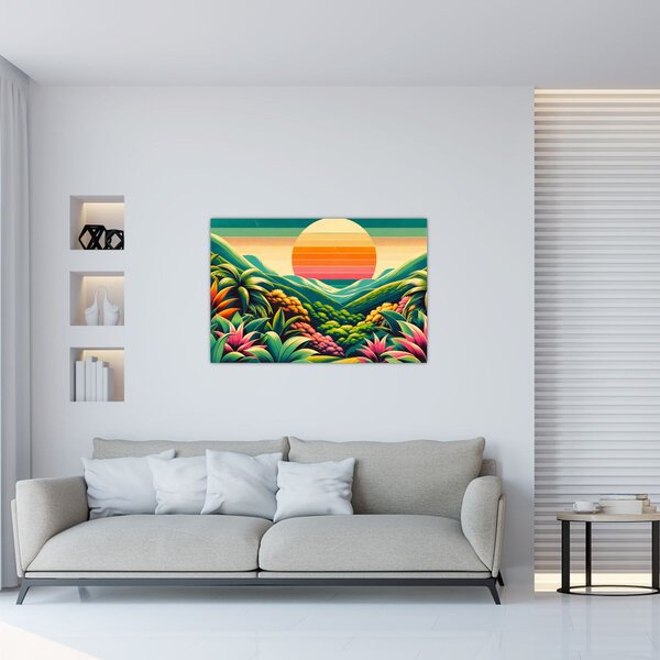 Slika - Šareni zalazak sunca (90x60 cm)
