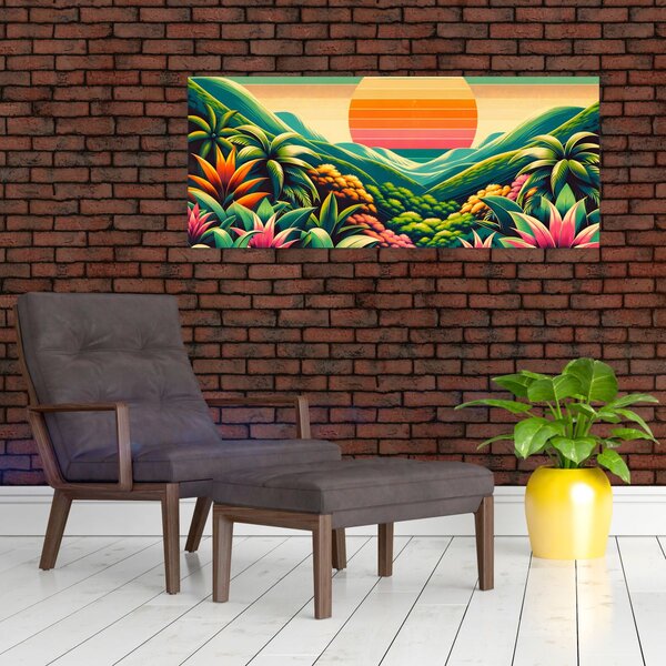 Slika - Šareni zalazak sunca (120x50 cm)