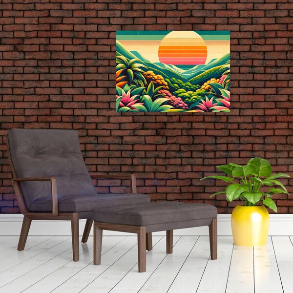 Slika - Šareni zalazak sunca (70x50 cm)