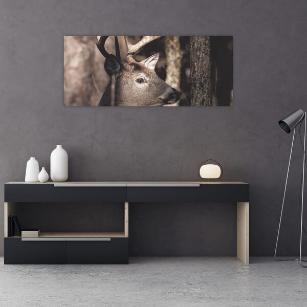 Slika - Jeleni u šumi (120x50 cm)