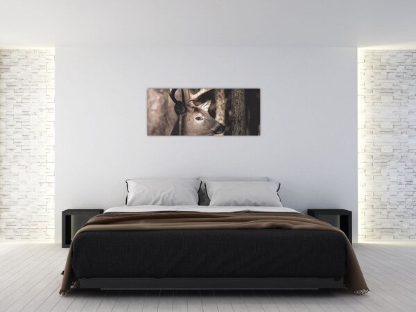 Slika - Jeleni u šumi (120x50 cm)