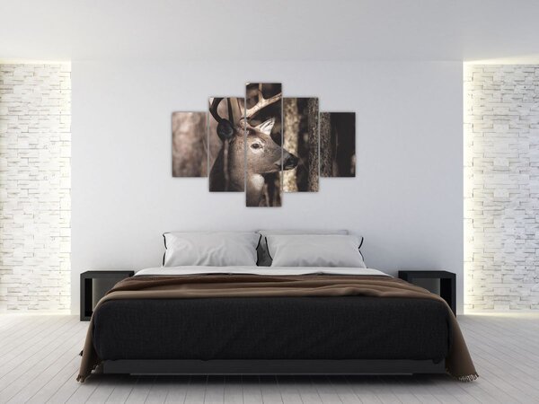 Slika - Jeleni u šumi (150x105 cm)