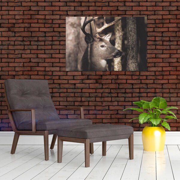 Slika - Jeleni u šumi (90x60 cm)