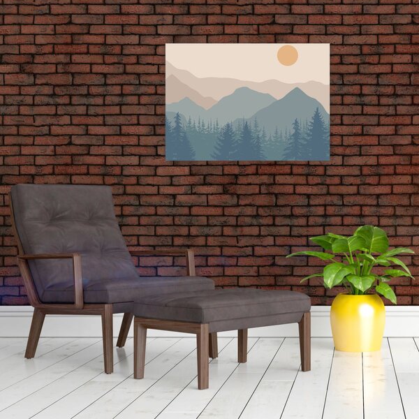Slika - Tirkizne planine N⁰1 (70x50 cm)