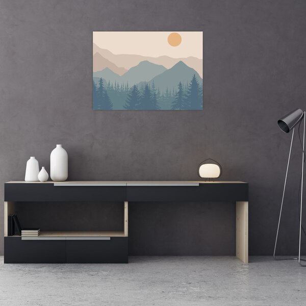 Slika - Tirkizne planine N⁰1 (70x50 cm)