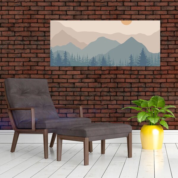 Slika - Tirkizne planine N⁰1 (120x50 cm)