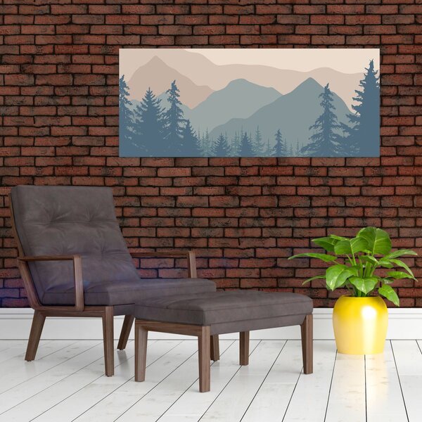 Slika - Tirkizne planine N⁰2 (120x50 cm)