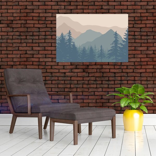 Slika - Tirkizne planine N⁰2 (90x60 cm)