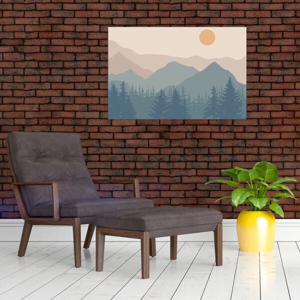 Slika - Tirkizne planine N⁰1 (90x60 cm)