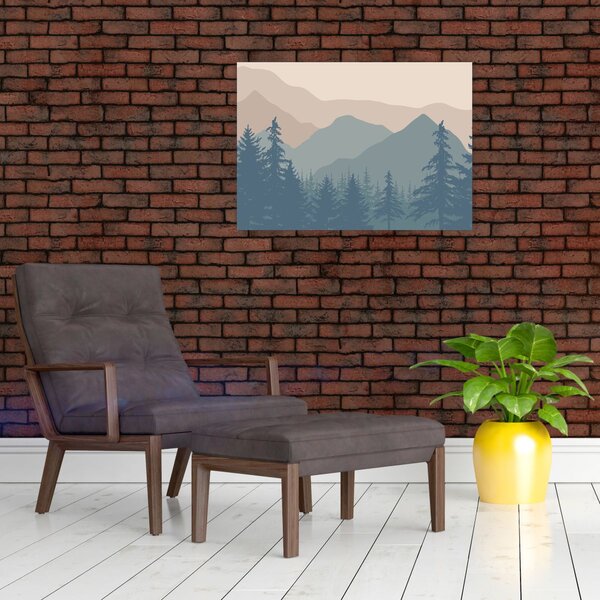 Slika - Tirkizne planine N⁰2 (70x50 cm)