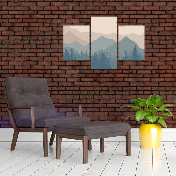 Slika - Tirkizne planine N⁰1 (90x60 cm)