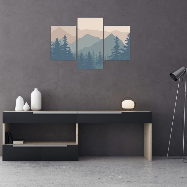 Slika - Tirkizne planine N⁰2 (90x60 cm)