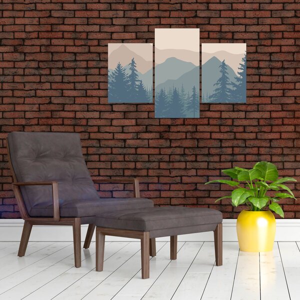 Slika - Tirkizne planine N⁰2 (90x60 cm)