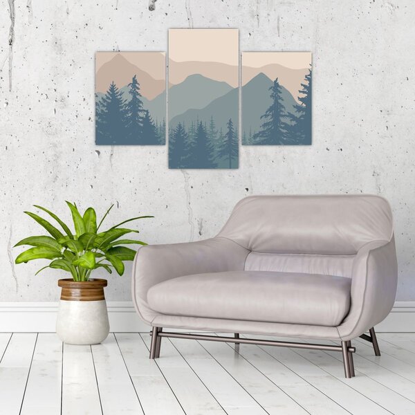 Slika - Tirkizne planine N⁰2 (90x60 cm)
