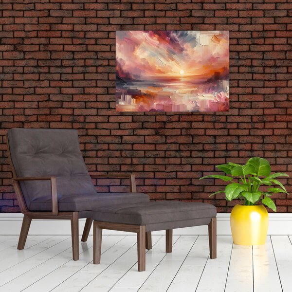 Slika - Oslikani rumenocrveni oblaci (70x50 cm)
