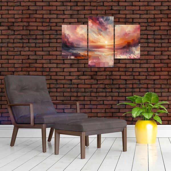 Slika - Oslikani rumenocrveni oblaci (90x60 cm)