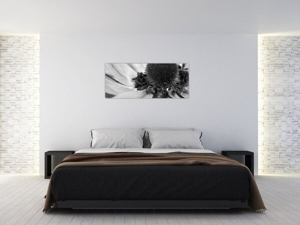 Slika - Cvijet u crno-bijeloj boji (120x50 cm)