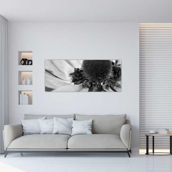 Slika - Cvijet u crno-bijeloj boji (120x50 cm)