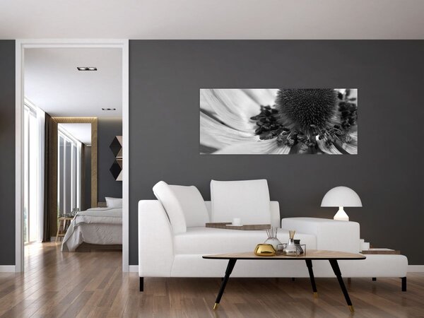 Slika - Cvijet u crno-bijeloj boji (120x50 cm)