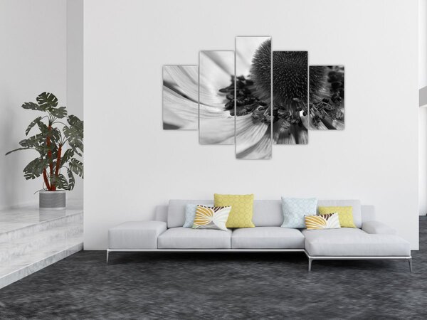 Slika - Cvijet u crno-bijeloj boji (150x105 cm)