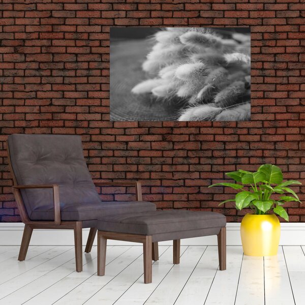Slika - zečji rep trava na stolu (90x60 cm)
