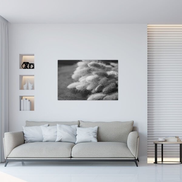 Slika - zečji rep trava na stolu (90x60 cm)