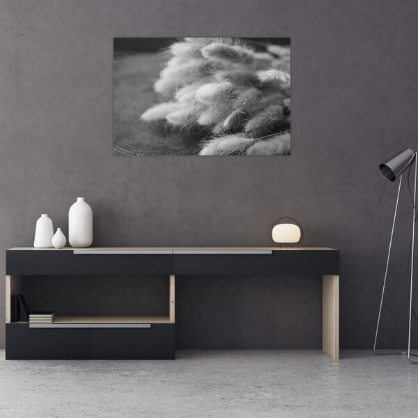 Slika - zečji rep trava na stolu (90x60 cm)