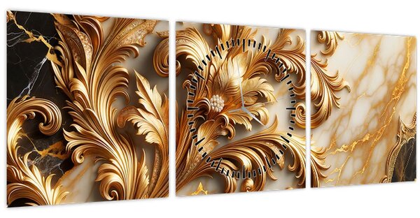 Slika - Mramor sa zlatom (sa satom) (90x30 cm)