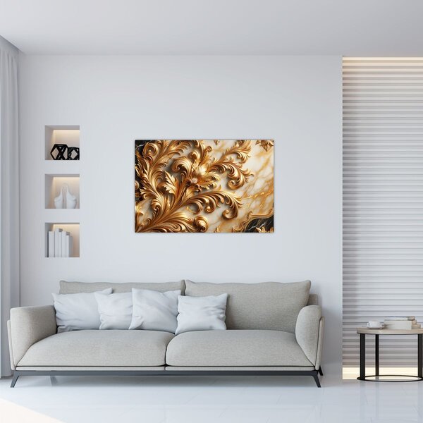 Slika - Mramor sa zlatom (90x60 cm)