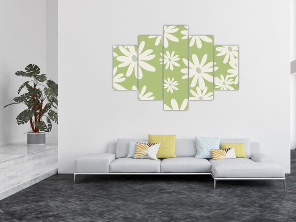 Slika - Hipiji, zeleno cvijeće N⁰1 (150x105 cm)