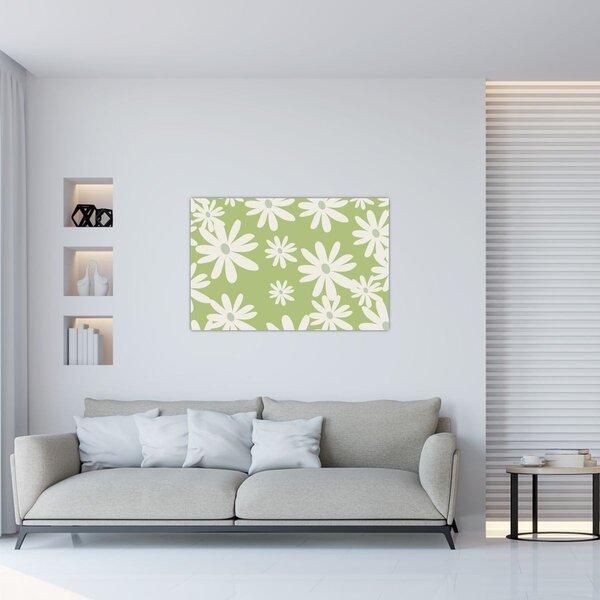 Slika - Hipiji, zeleno cvijeće N⁰1 (90x60 cm)