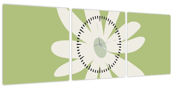 Slika - Hipiji, zeleno cvijeće N⁰2 (sa satom) (90x30 cm)