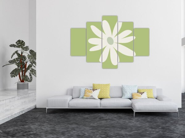 Slika - Hipiji, zeleno cvijeće N⁰2 (150x105 cm)