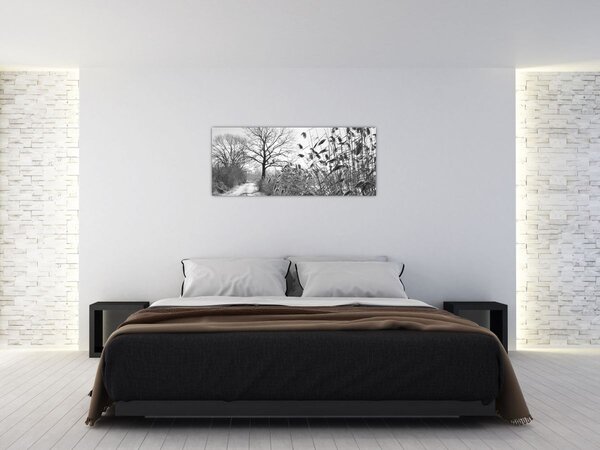 Slika - Polja zimi (120x50 cm)
