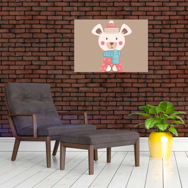 Slika - Miš sa šalom (70x50 cm)