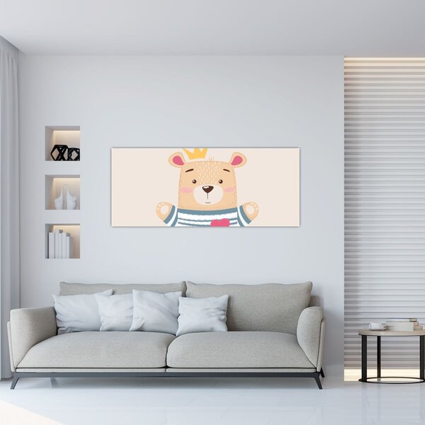 Slika - Medo s krunom (120x50 cm)