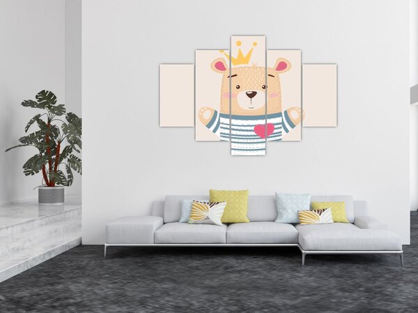 Slika - Medo s krunom (150x105 cm)