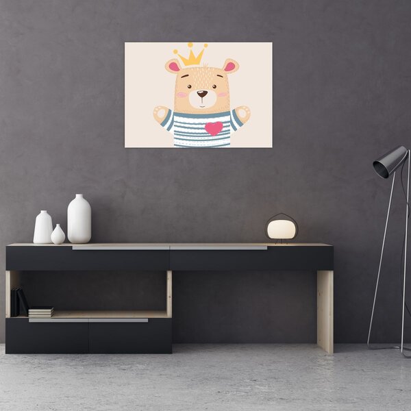 Slika - Medo s krunom (70x50 cm)