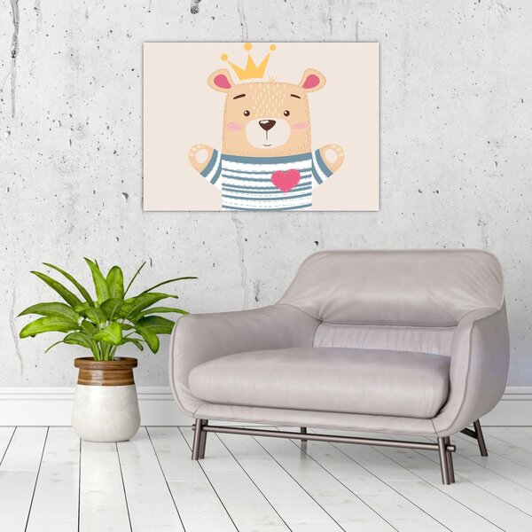 Slika - Medo s krunom (70x50 cm)