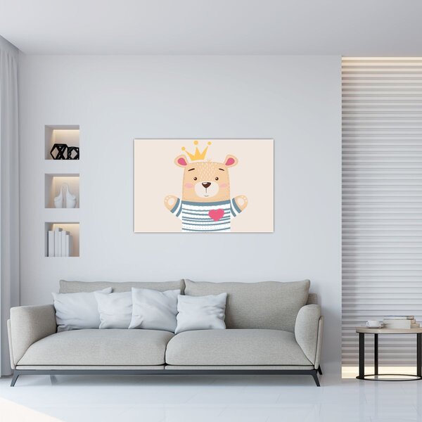 Slika - Medo s krunom (90x60 cm)