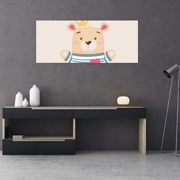 Slika - Medo s krunom (120x50 cm)