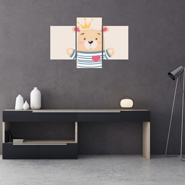 Slika - Medo s krunom (90x60 cm)