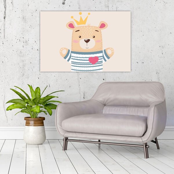 Slika - Medo s krunom (90x60 cm)