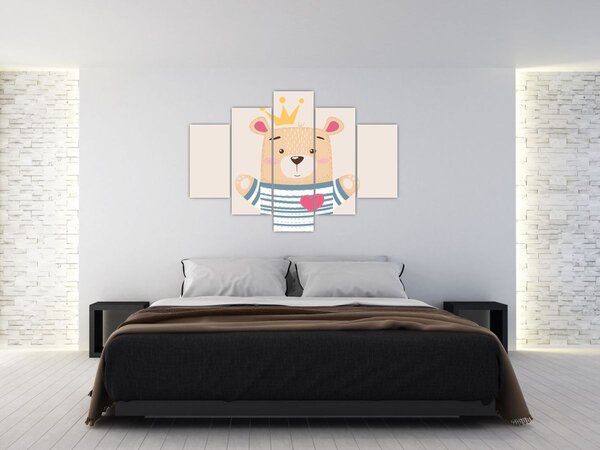Slika - Medo s krunom (150x105 cm)