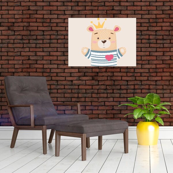 Slika - Medo s krunom (70x50 cm)