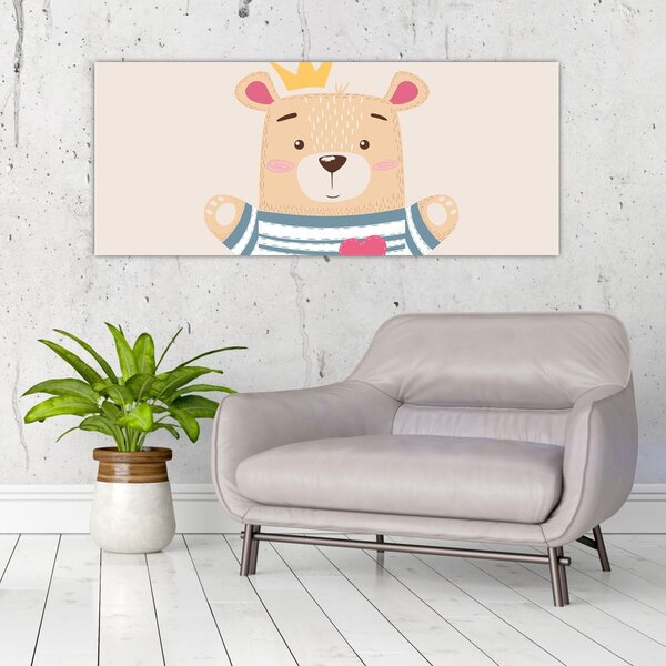 Slika - Medo s krunom (120x50 cm)